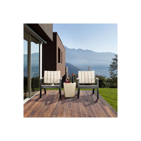 Rta Products Llc DUKAP® Enzo 3 Piece Outdoor Patio Seating Set, Black